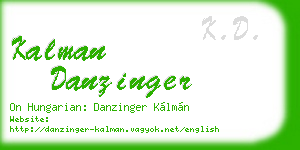 kalman danzinger business card