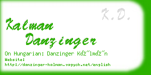 kalman danzinger business card
